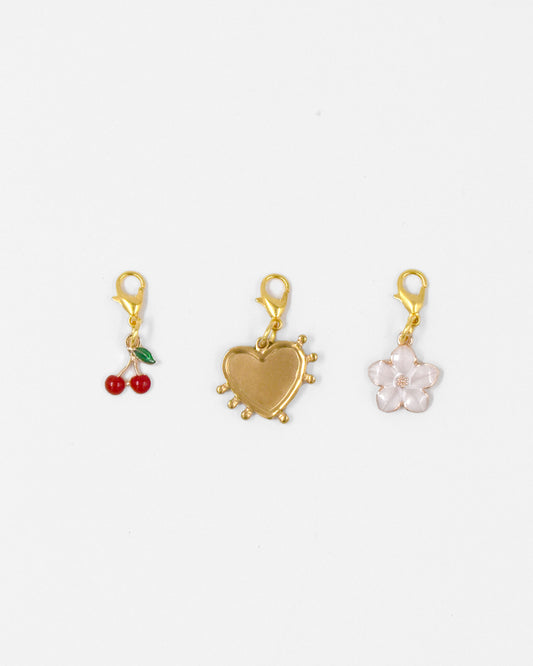 Bedel set goud - Kersen Hart Bloem