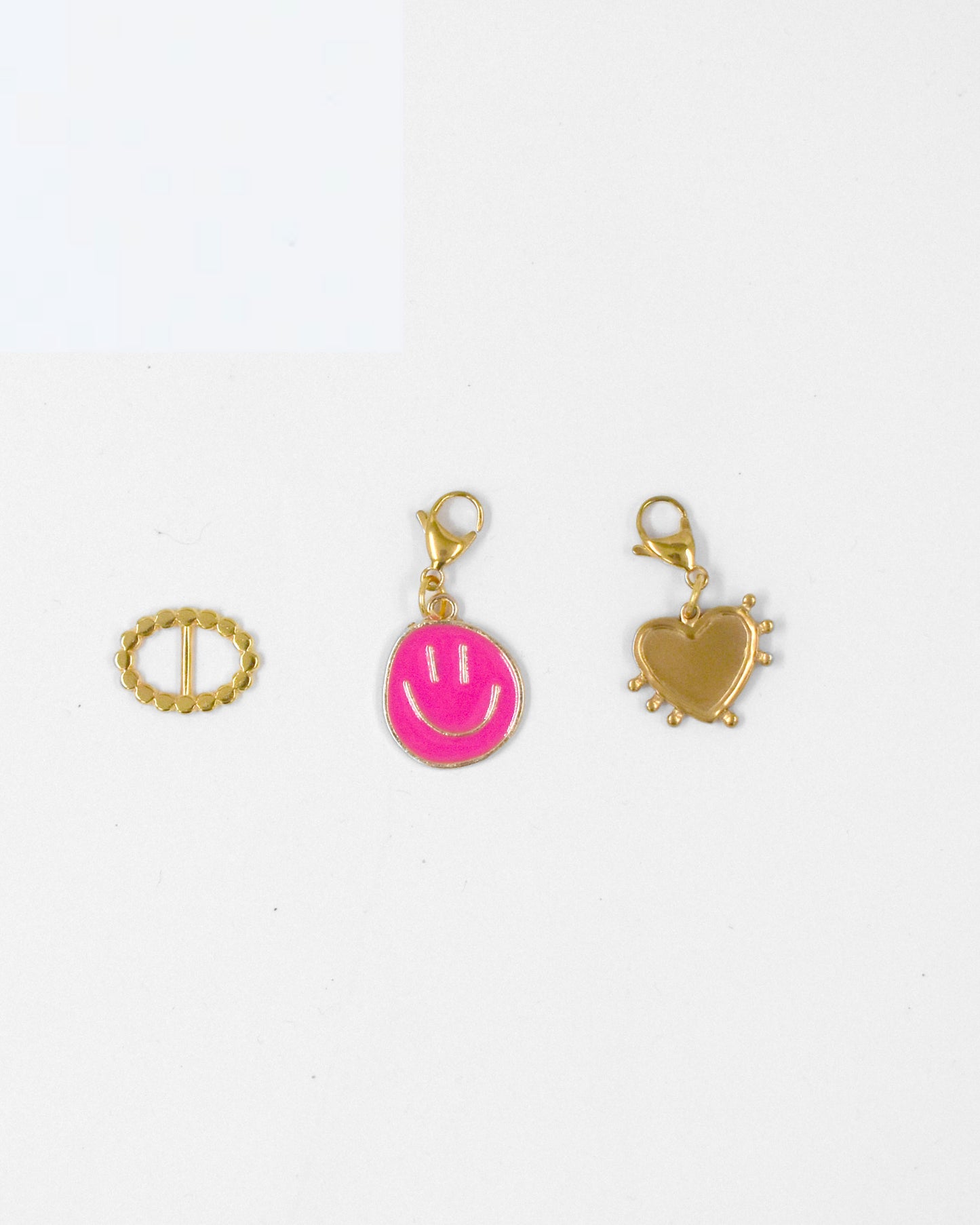 Bedel set goud - Ring Smile Roze Hart