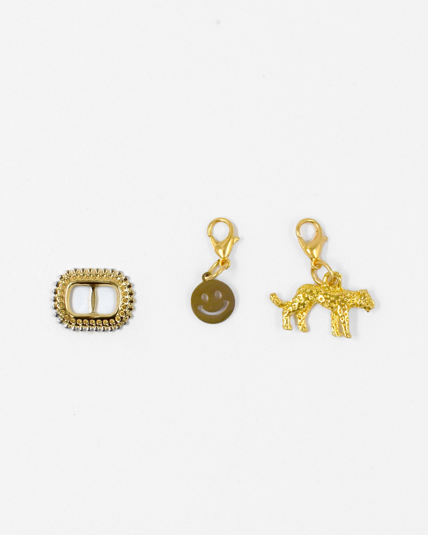 Bedel set goud - Ring Smiley Panter