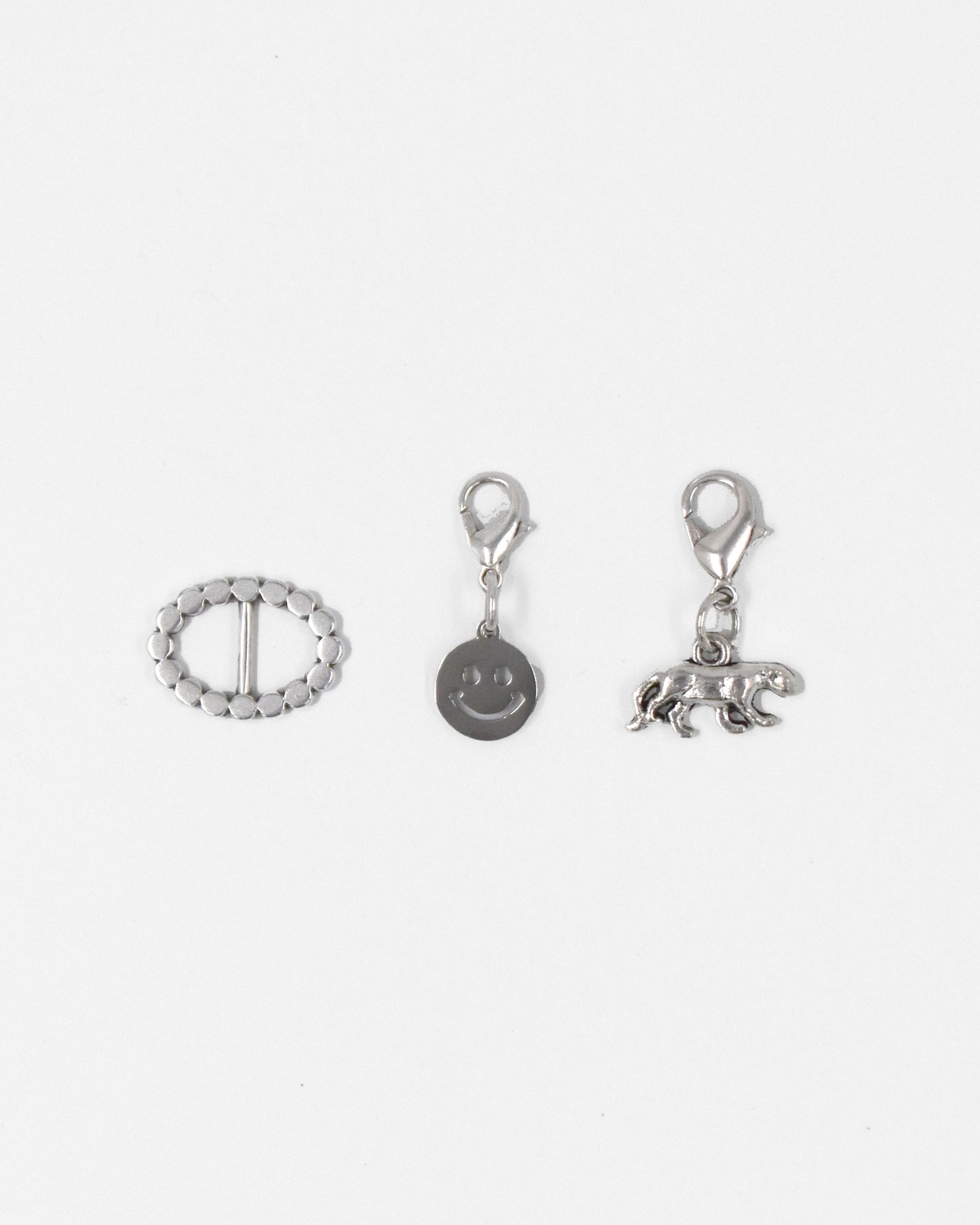 Bedel set zilver - Ring Smiley Panter