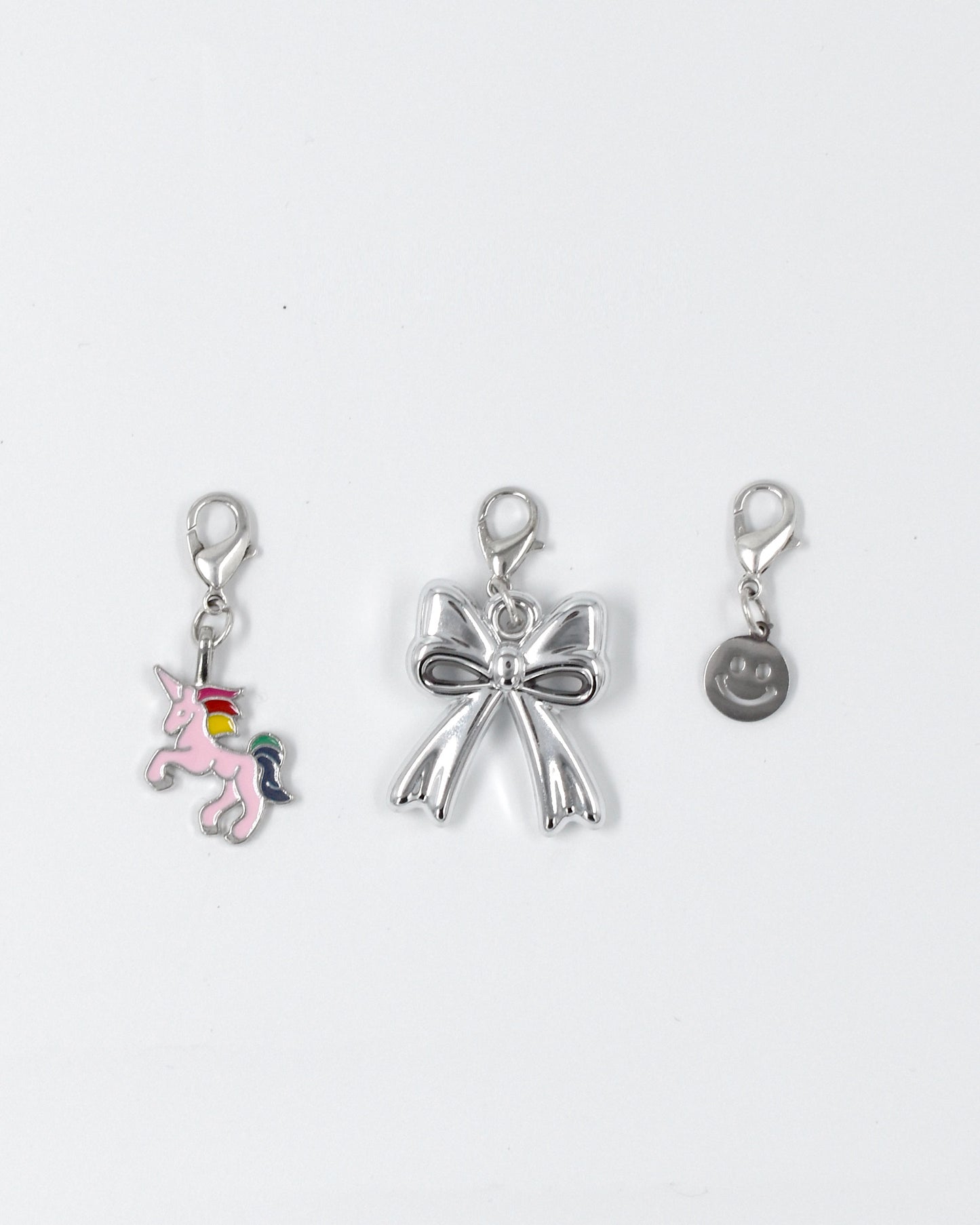 Bedel set zilver - Eenhoorn Strik Zilver Smiley