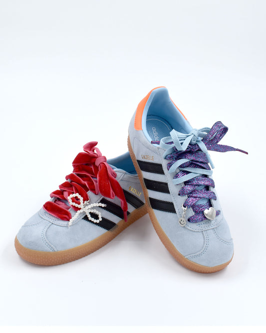 Set veters en bedels - Glitter rood