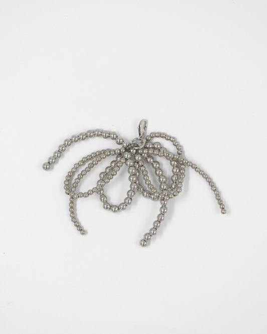 Statement Bedel strik zilver groot