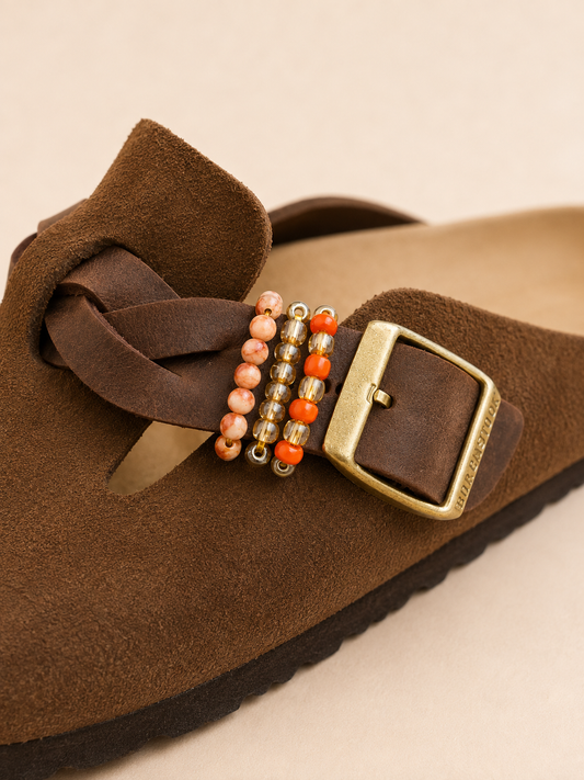 Sieraden set birkenstock oranje