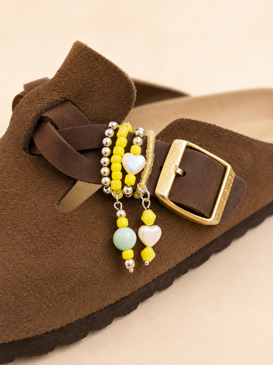 Sieraden set birkenstock geel