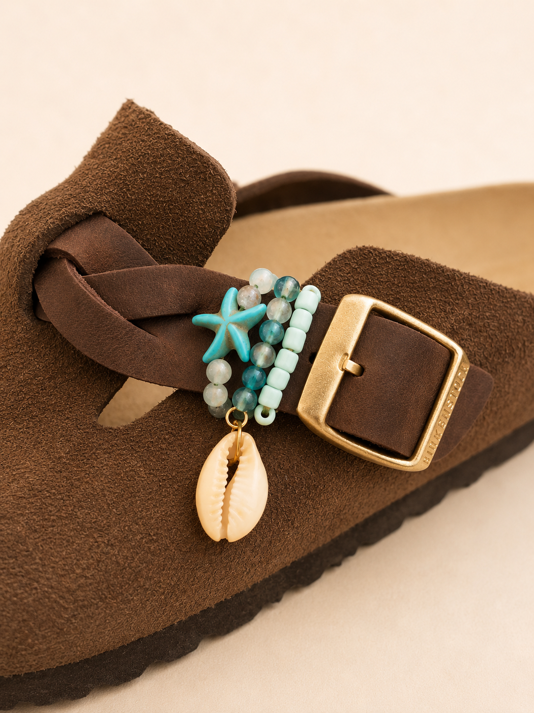Sieraden set birkenstock turquoise zeester