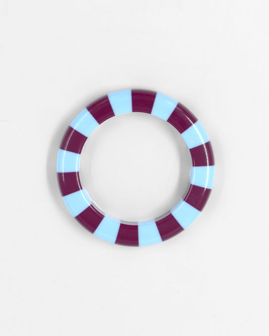 Resin armband geblokt blauw