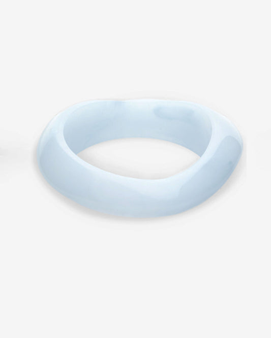 Resin armband marmerlook lichtblauw