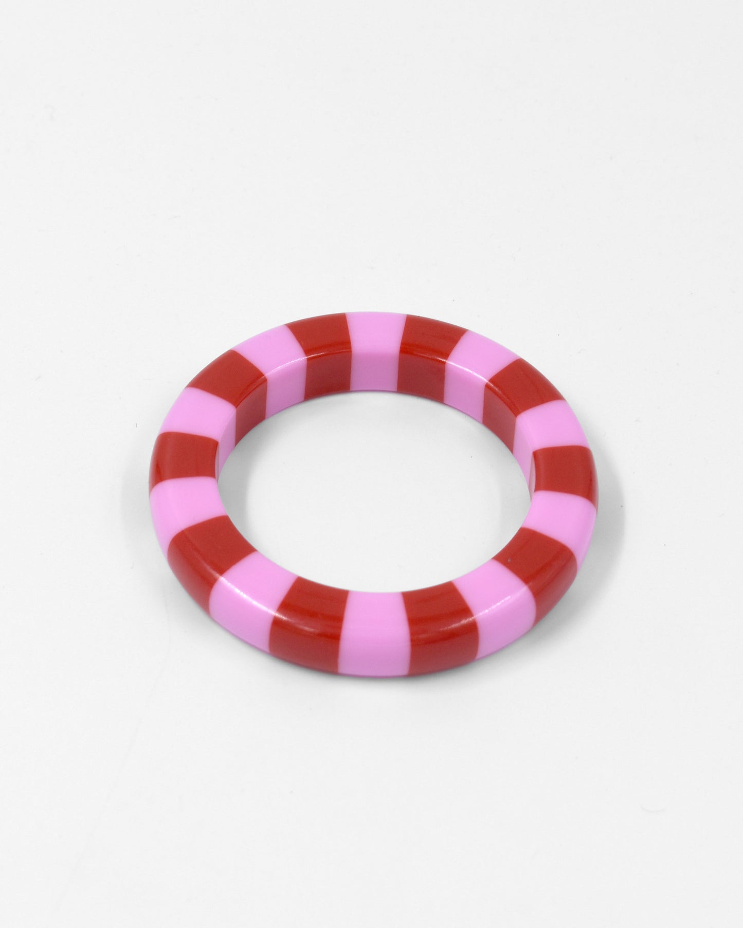 Resin armband geblokt roze