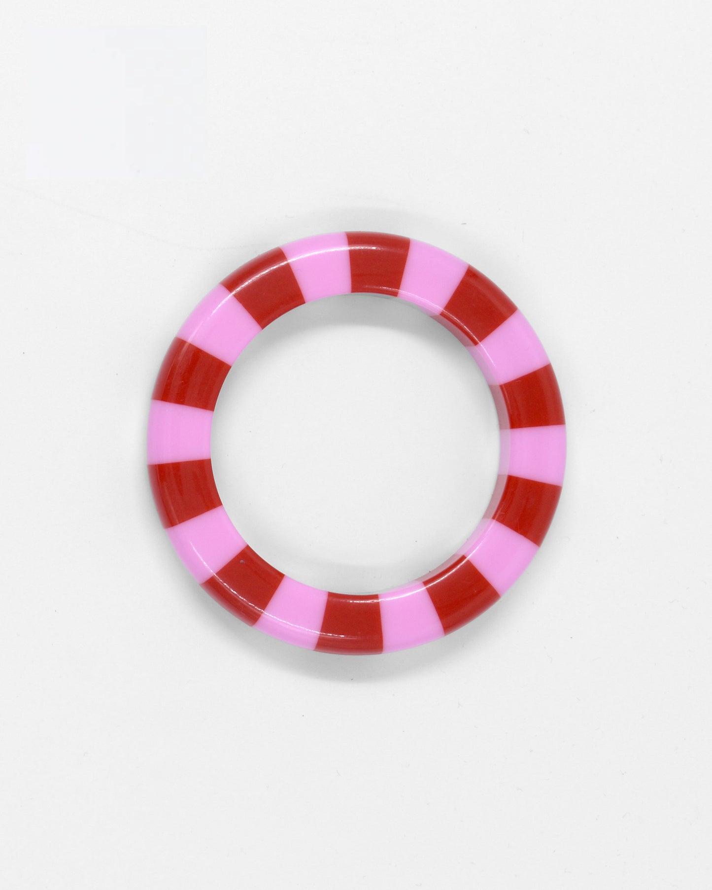 Resin armband geblokt roze