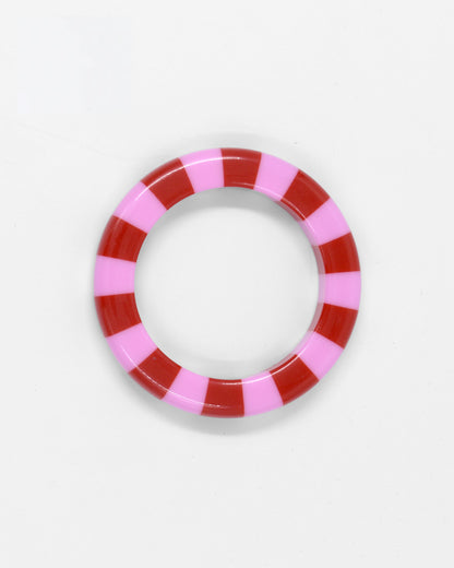 Resin armband geblokt roze