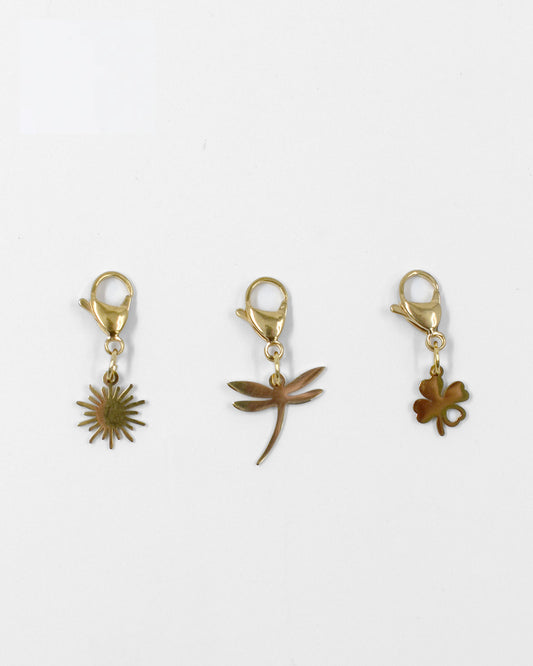 Bedel set goud - Zon Libel Klavertje