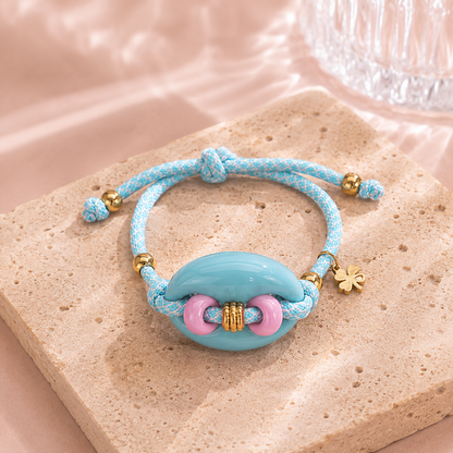 Ibiza Veter Armband Blauw handmade