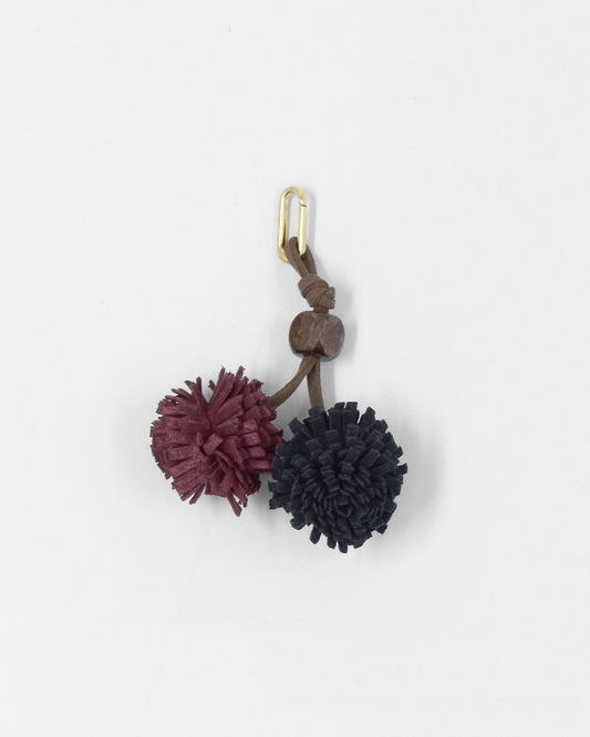 Pompom Charm Rood Zwart
