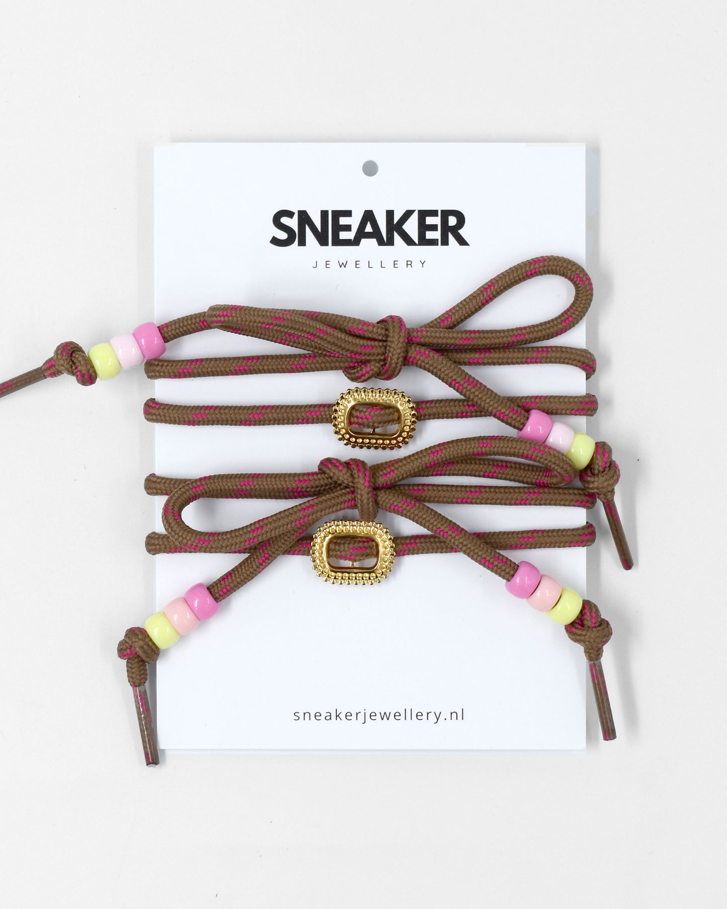 Veters & Bedelset Retro Bruin Roze