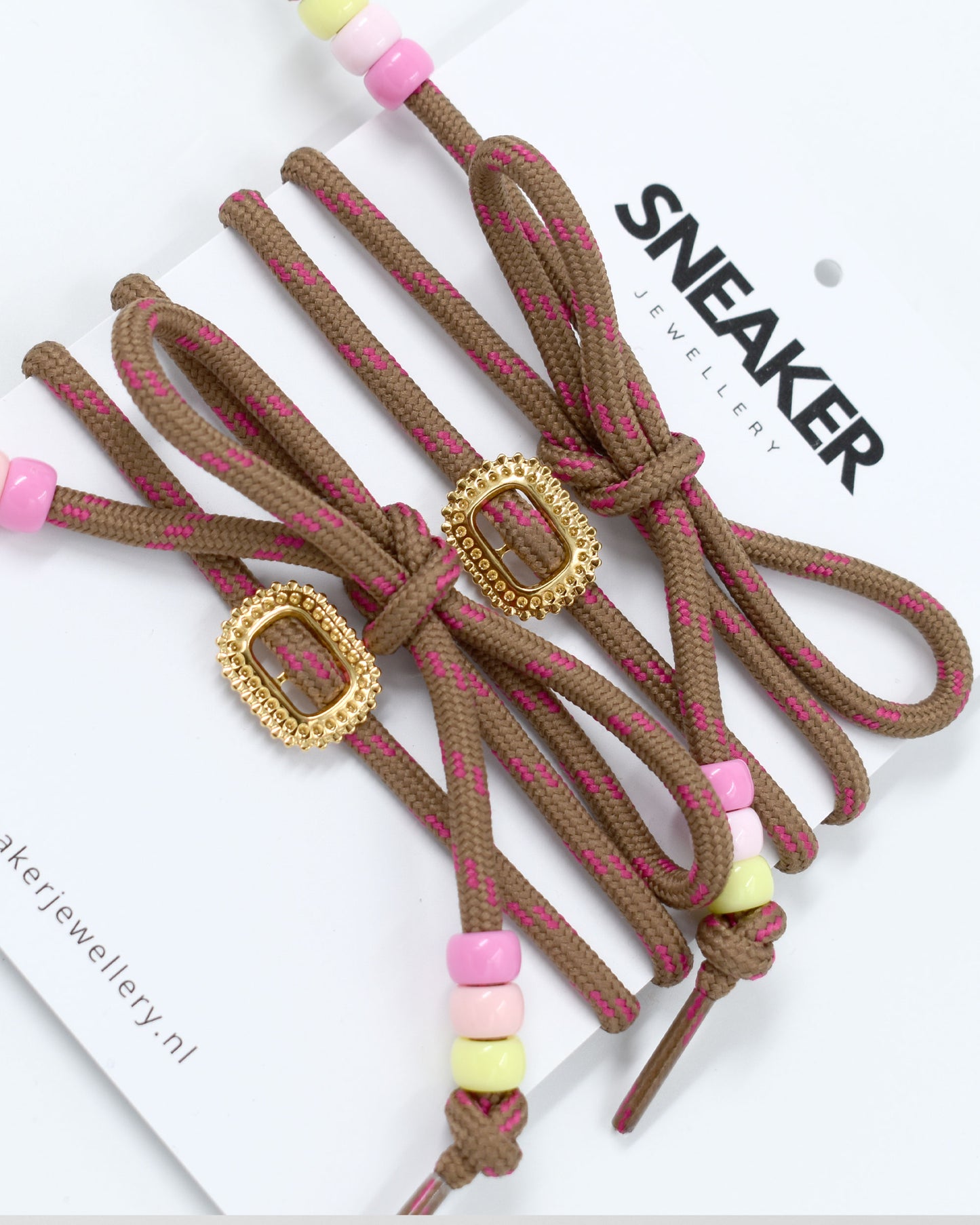 Veters & Bedelset Retro Bruin Roze