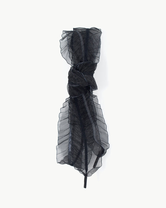 Veter Feather Organza zwart