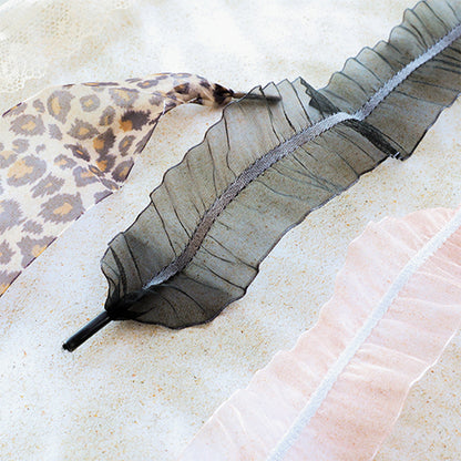 Veter Feather Organza zwart